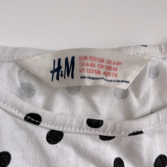 3/$20 😀 H&M Polka Dot Dress with Cute Kitten - Size 6 - 8 - Picture 4 of 4